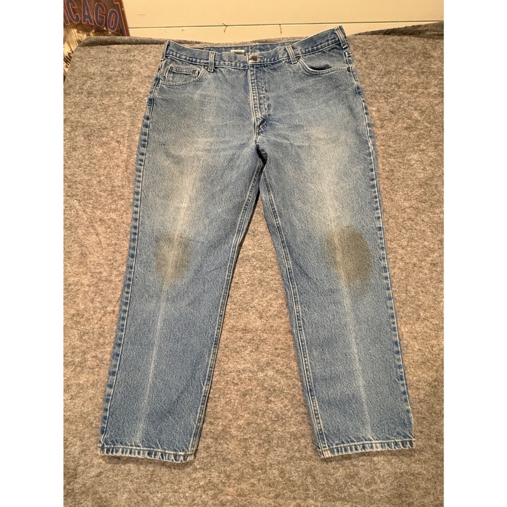 Carhartt B18 DST Traditional Fit Mens Jeans Blue Denim Workwear 42 x 30